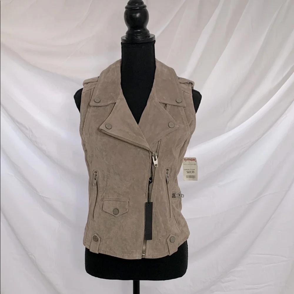 Women's Brown Suede Vest - Picture 1 of 5